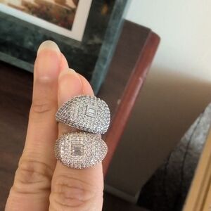 Elegant Silver and Gold Statement Rings